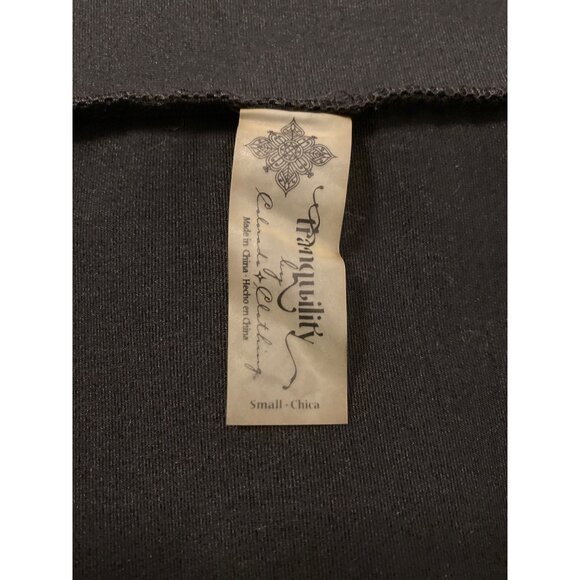 Tranquility Black A-Line Skirt S Stretch Waistband, Pull on - Picture 5 of 6